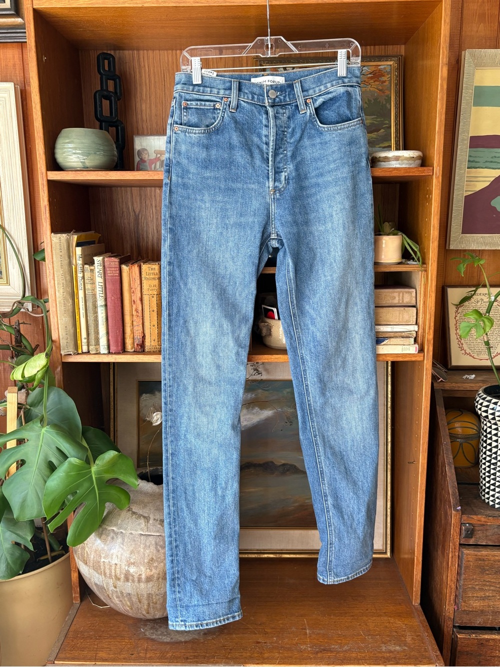 Denim Forum 90s Hi Rise Drain Pipe Slim 27